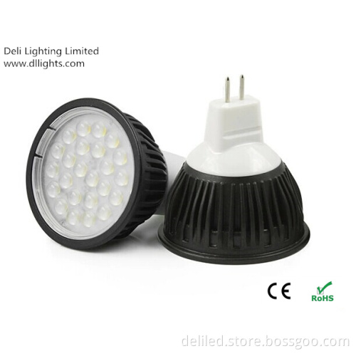 Black SMD2835 MR16 220V 5W LED Spotlight
